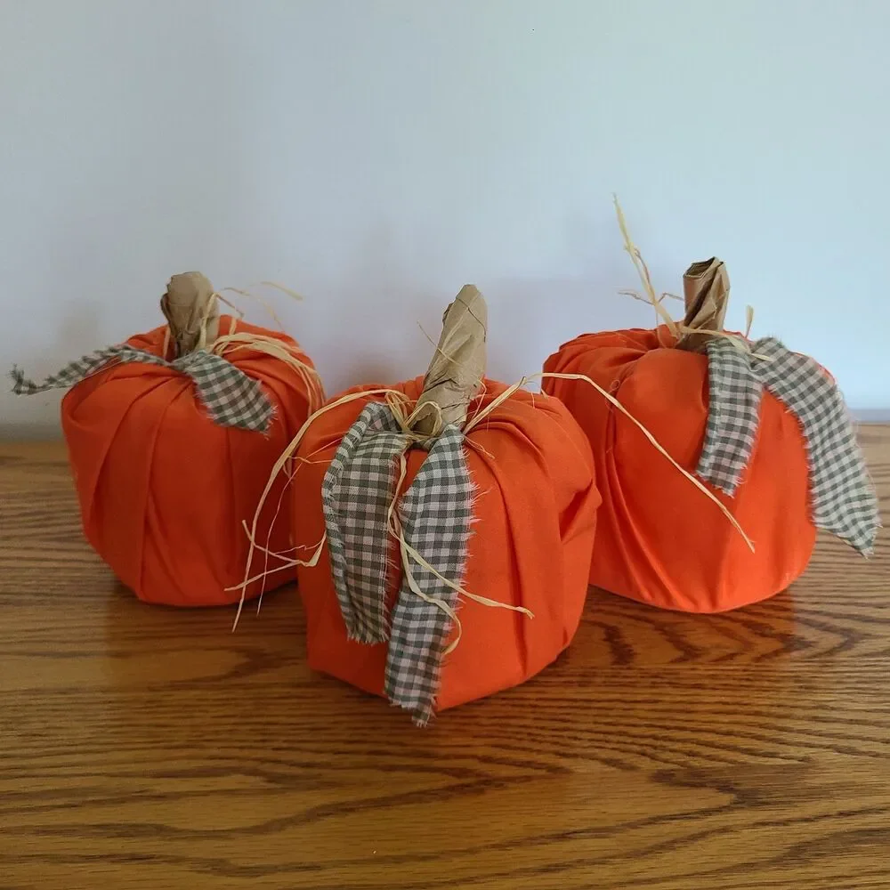 Fall Autumn Toilet Paper Roll Pumpkin Harvest Decoration Craft Set Of Three